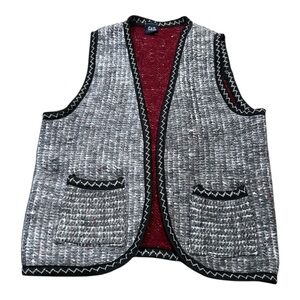 Vintage 90s heathered Gray warm vest, Gad brand, women’s size medium to large